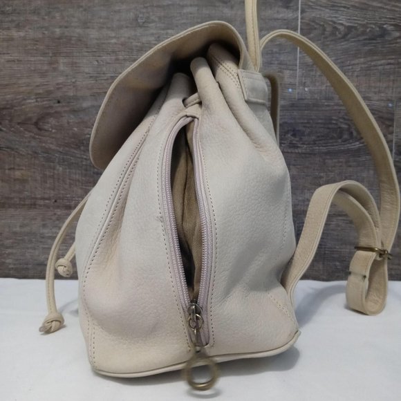 LJS Collection beige nubuck backpack - Picture 4 of 9